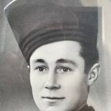Old military photo of African hunter
