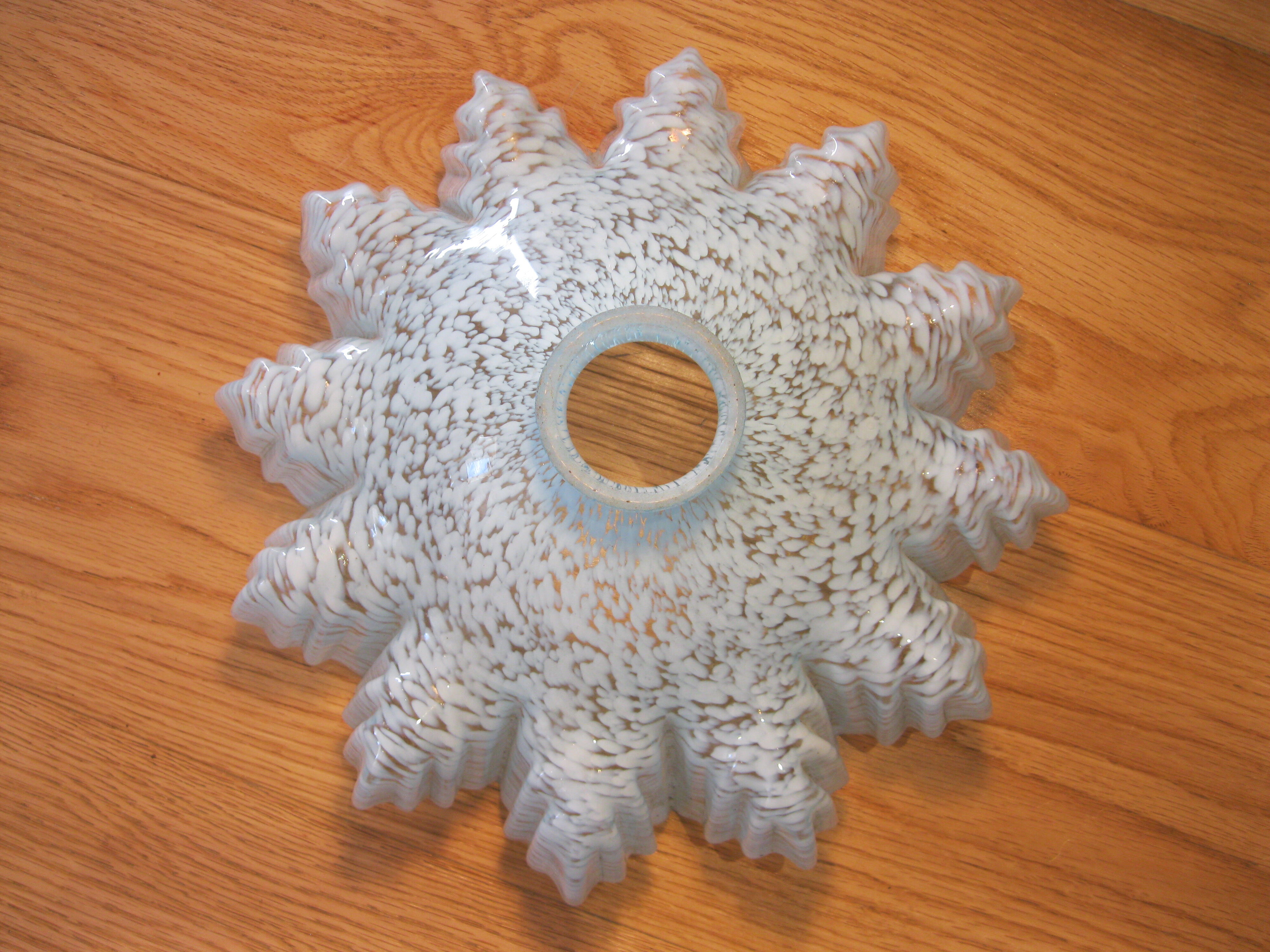 Opaline clichy blue lampshade