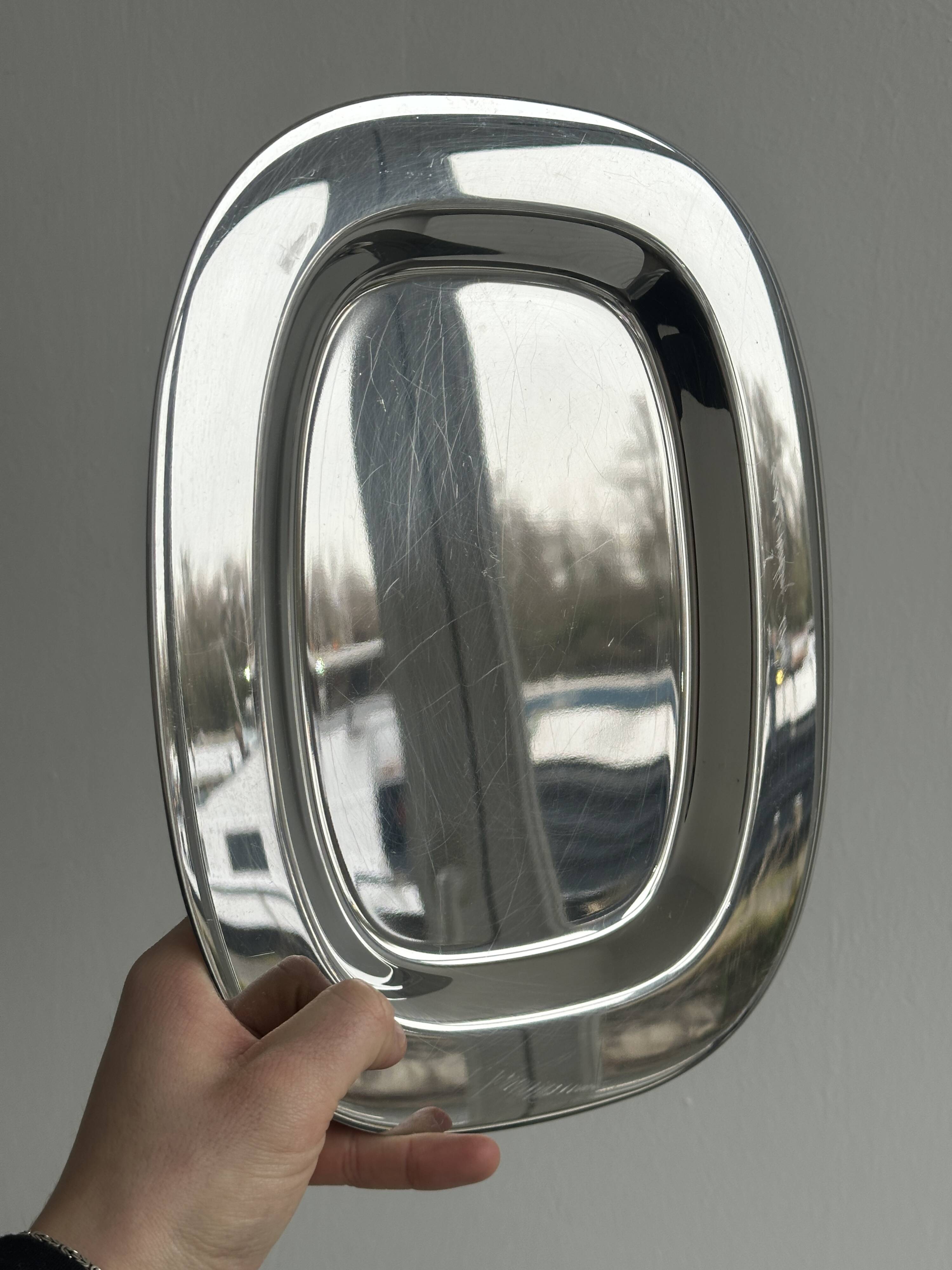 rectangular stainless steel design tray
