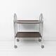 Chariot de service Dinette pliable Gerlinol Chariot à thé Plateaux Gain de place Chrome Mid Century
