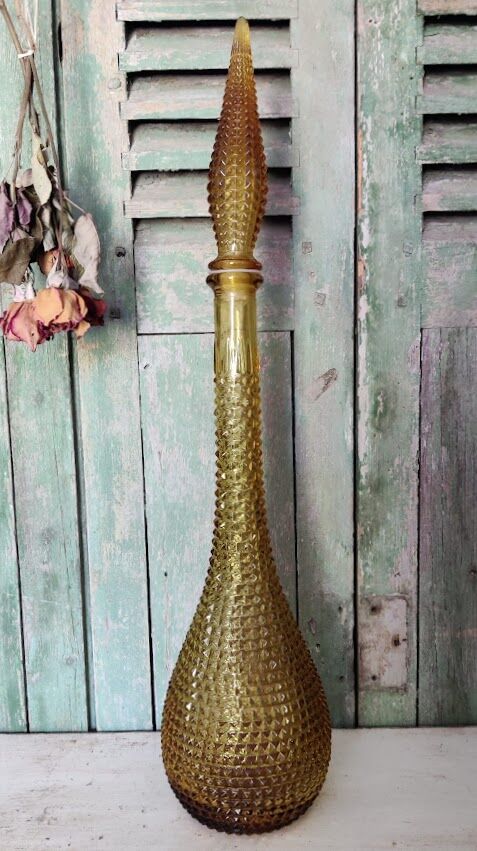 Bottle / carafe italian empoli amber