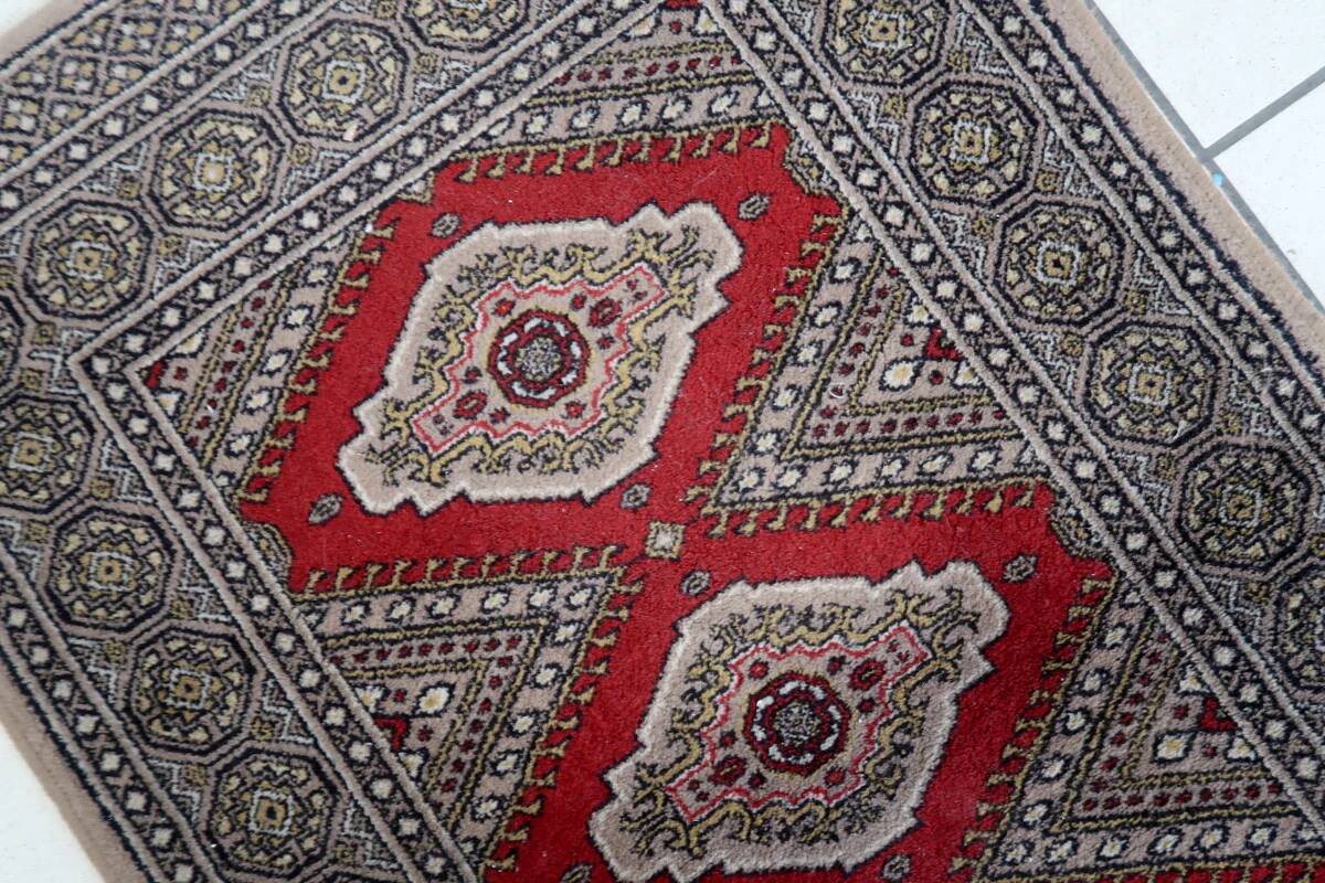 Vintage German geometric rug 72cm x 142cm 1970s - 1С1162