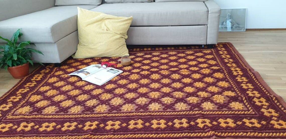 Tapis Roumain en laine tissée à la main