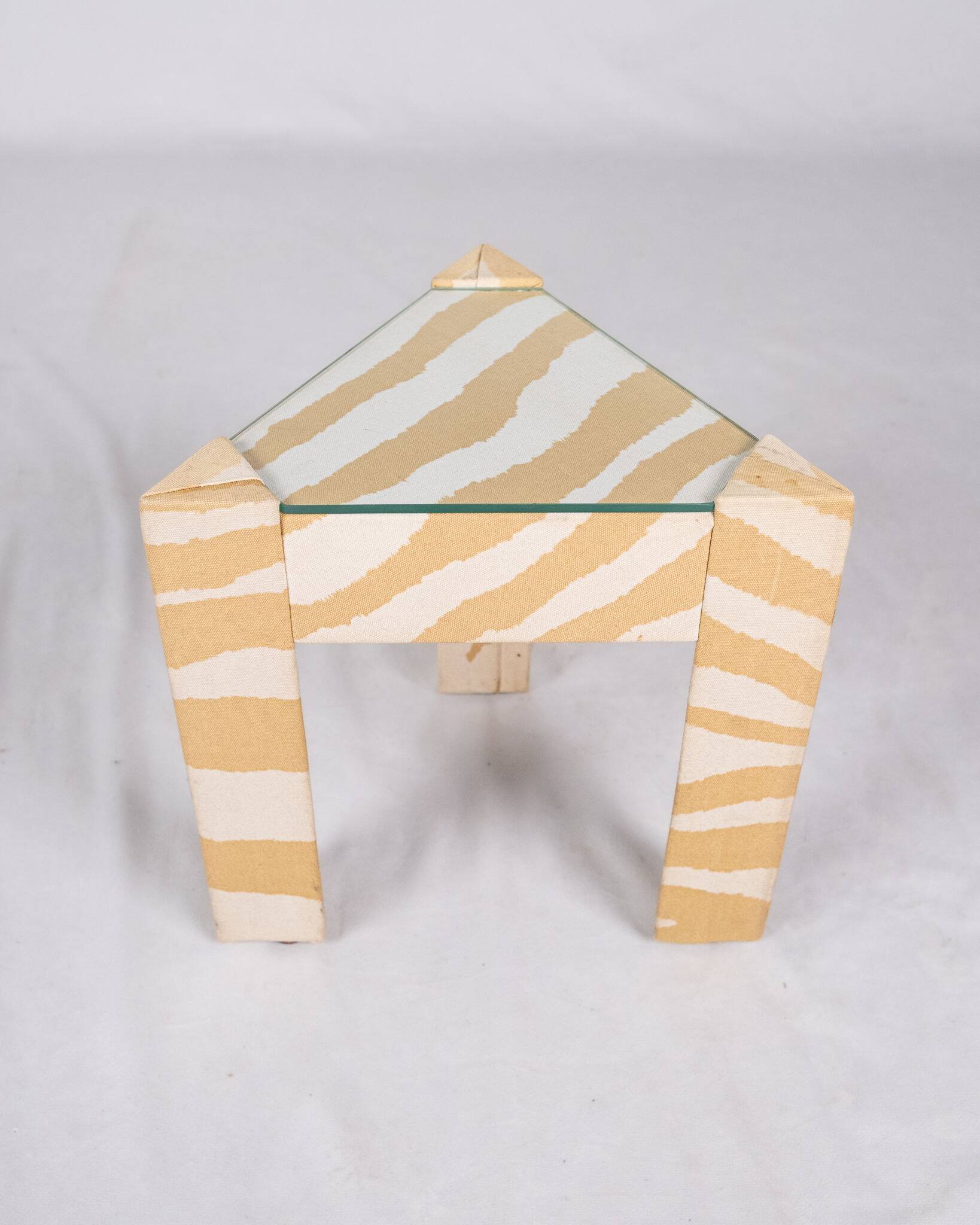 Set of nested tables upholstered, Pierre Frey, 1970s