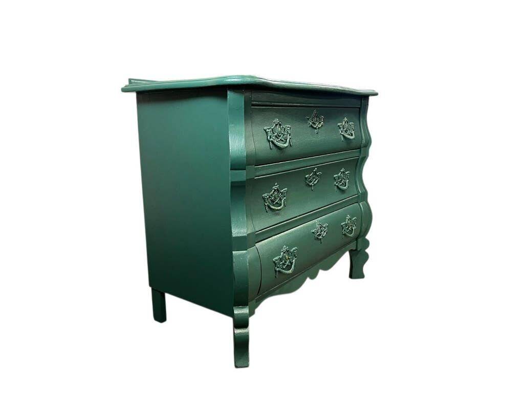 Armoire/commode/dressing baroque vintage vert émeraude