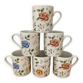Set of 6 cups, tea or herbal tea mugs