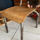 Old children's school chair wood and metal