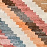 Brown & Cream Persian Kilim Rug, 260x341Cm