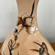 Lamp base "Iris" cracked ceramic
