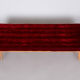 Red Midcentury Modern Oak Sofa, 1950s, Original well preserved upholstery