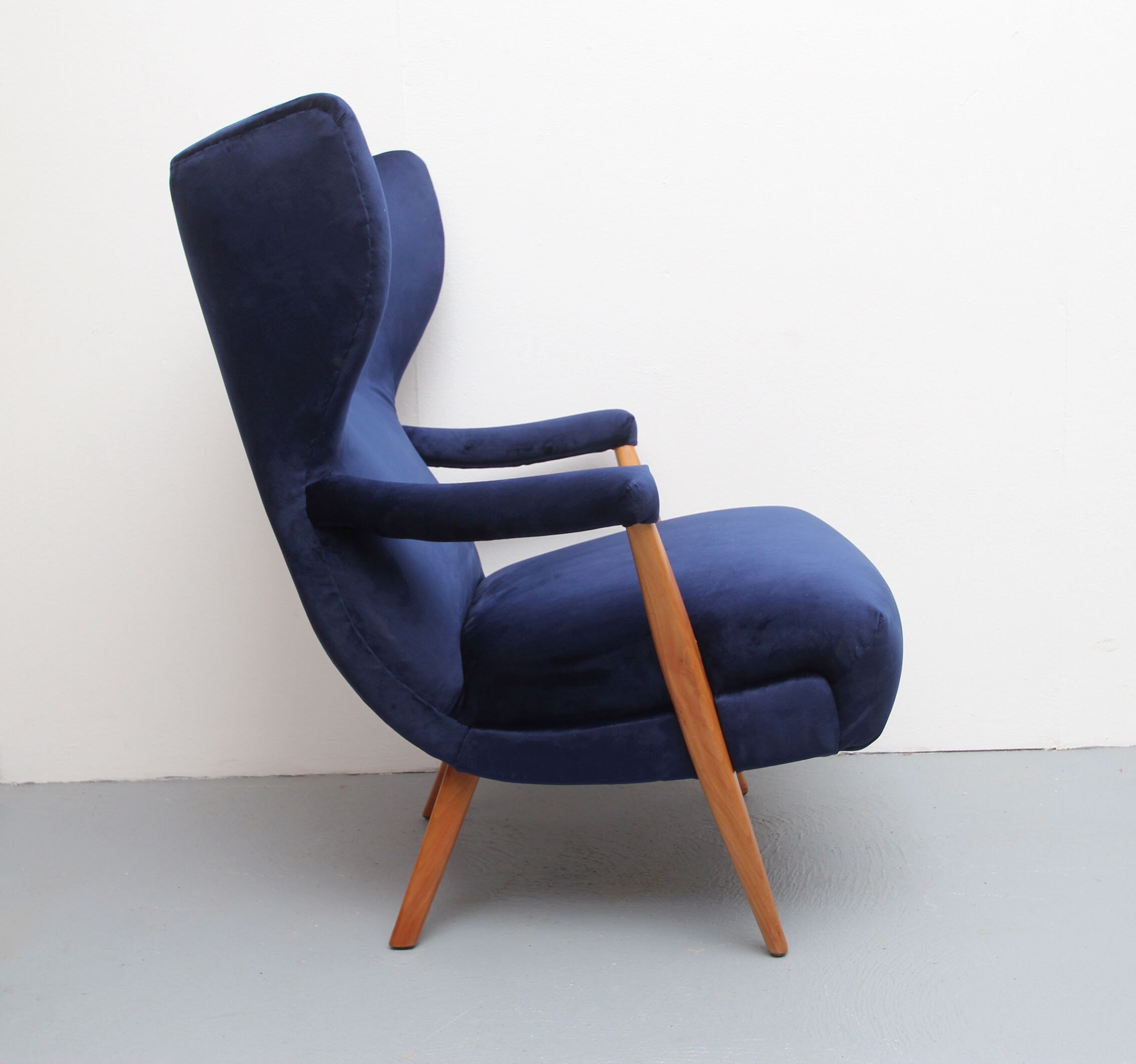 1950s highjack chair with stool, completely restored