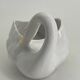 Vintage pot holder/empty pocket Swan in white ceramic