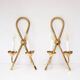 Pair of large gilded brass Noeud wall lights
