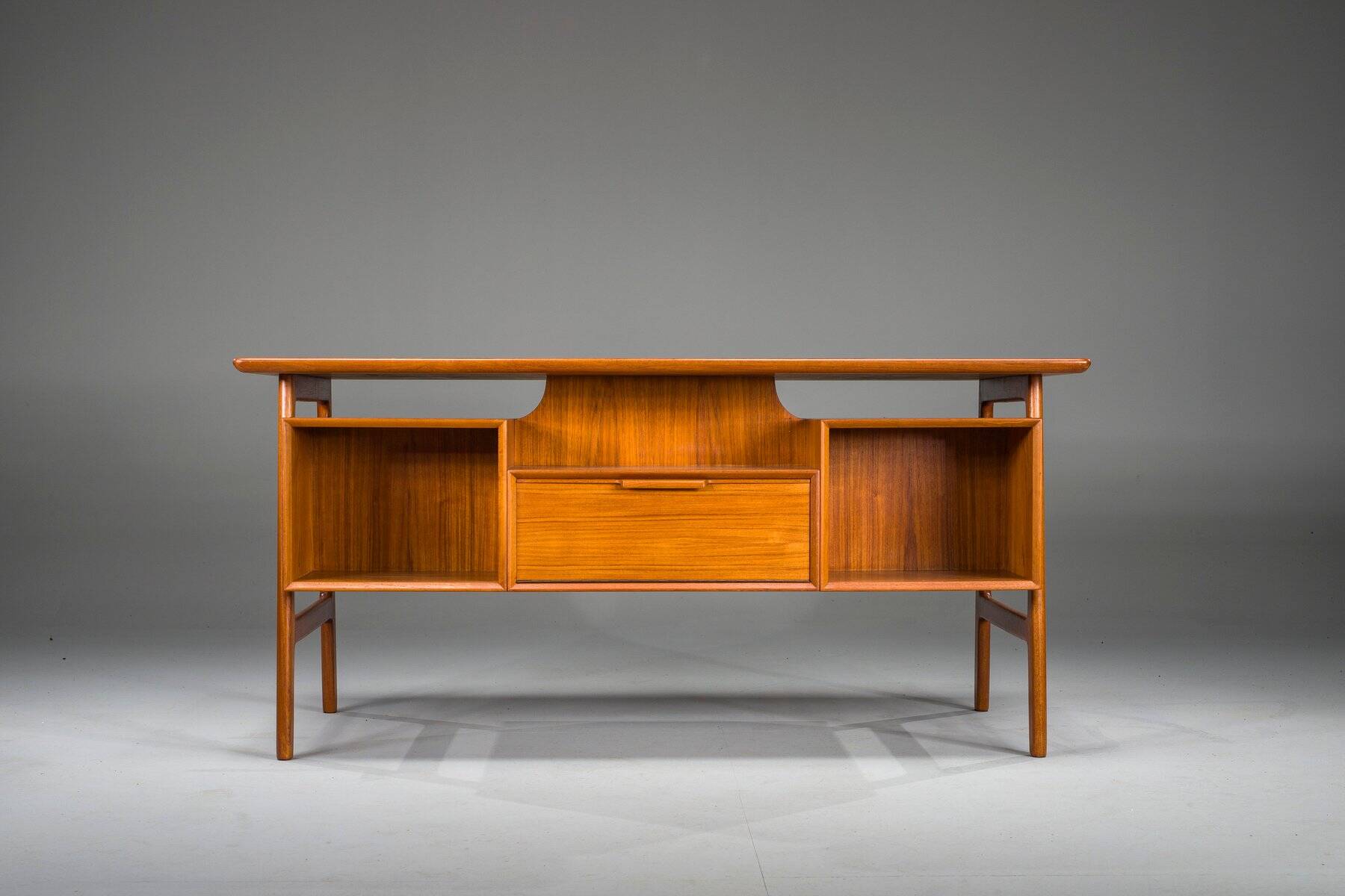 Model 75 Teak Desk from Omann Jun Møbelfabrik, 1960s