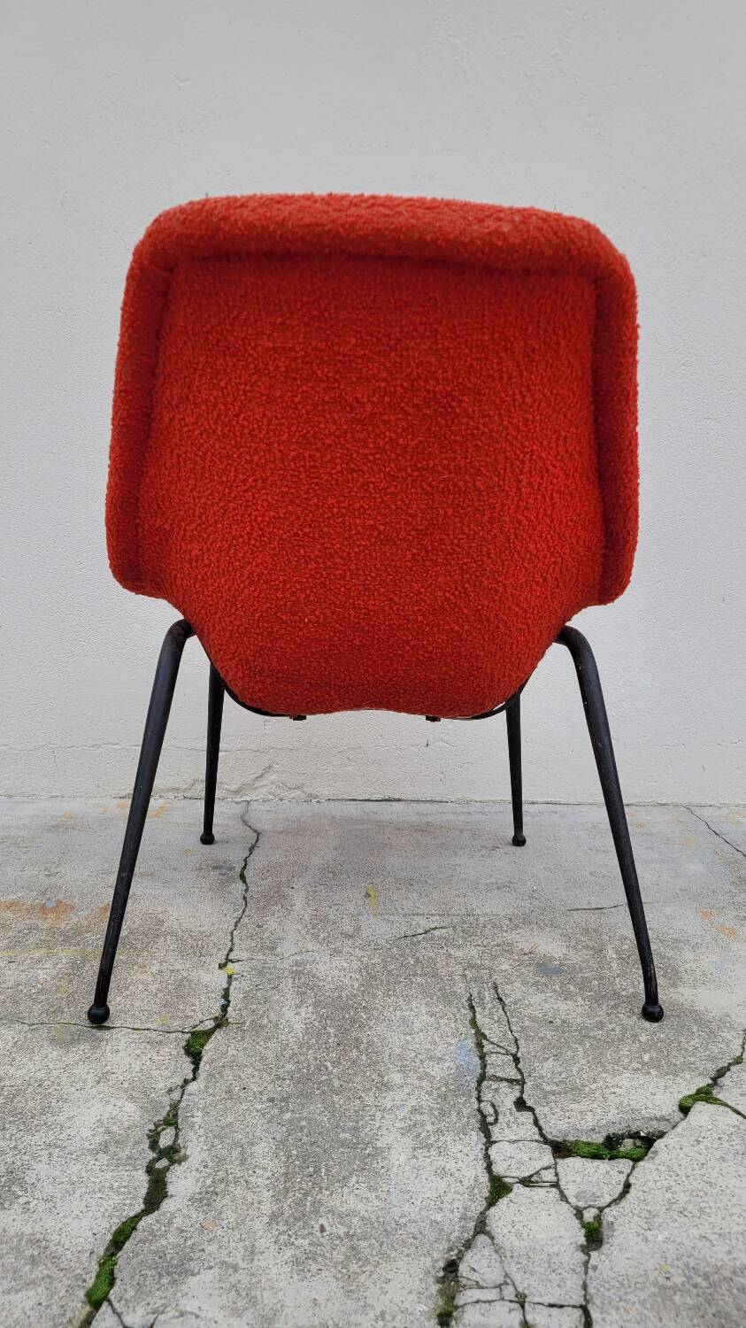 Vintage armchair in original French terry fabric - 1970s