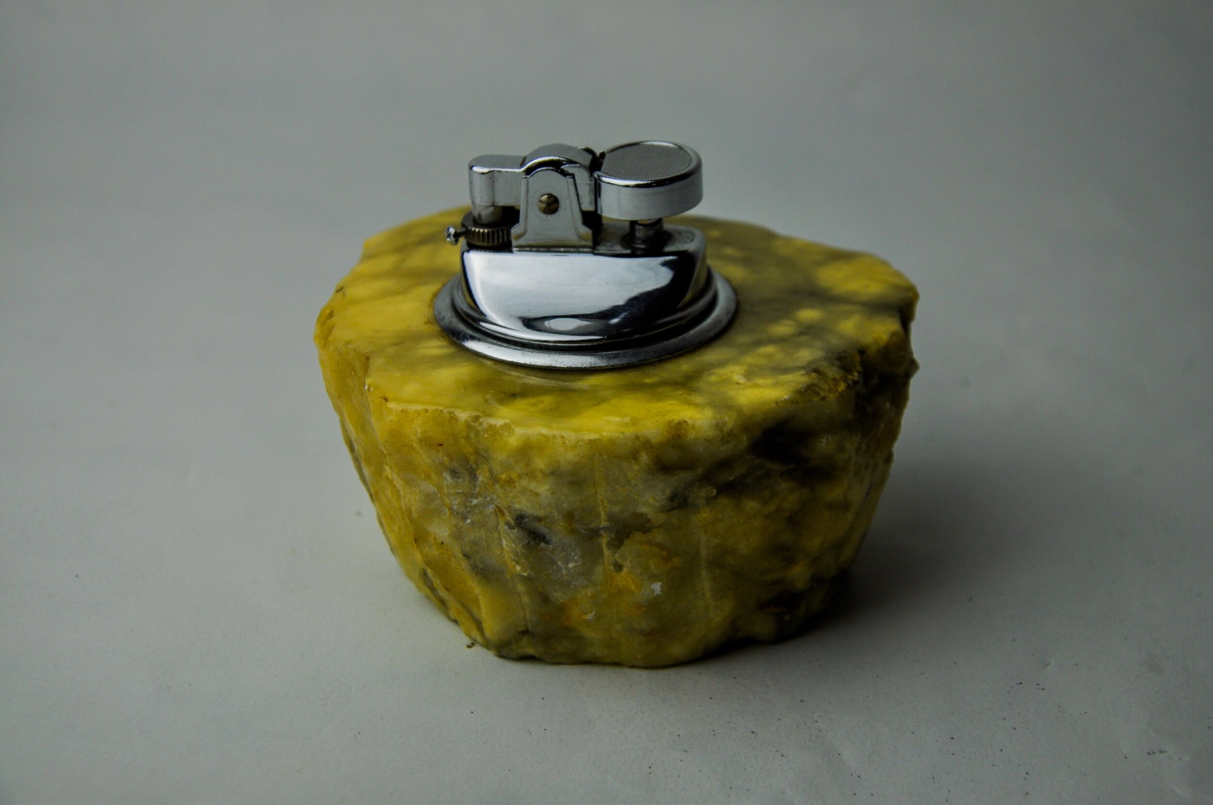 Briquet en albâtre jaune par Romano Bianchi, Italie, 1970