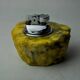Yellow alabaster lighter by Romano Bianchi, Italy, 1970