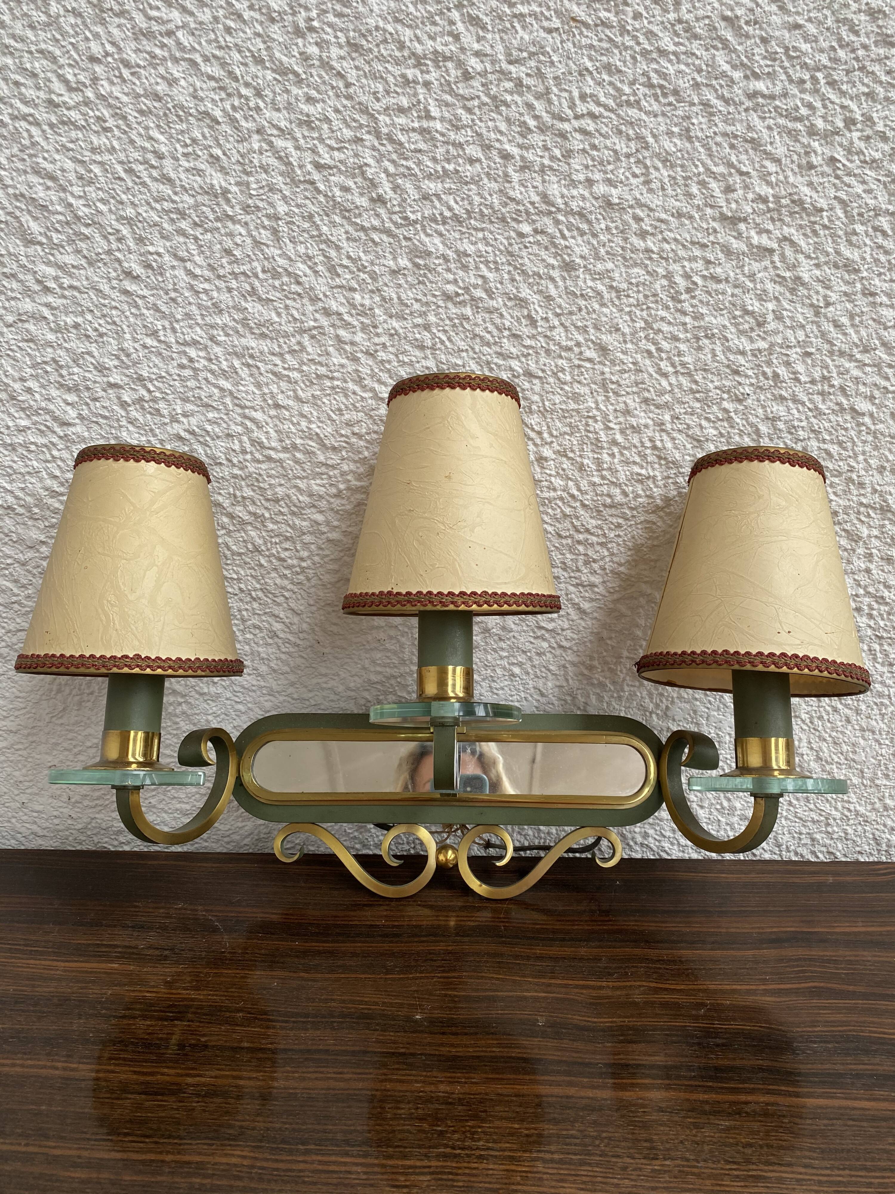 Pair of bronze dore appliques