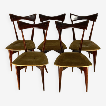 Ico Parisi, set of five Batterfly chairs for Ariberto Colombo. Italy 1950s
