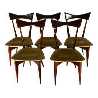 Ico Parisi, set of five Batterfly chairs for Ariberto Colombo. Italy 1950s