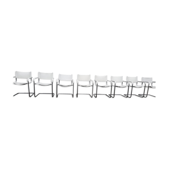 Lot de 8 fauteuils design Matteo Grassi, 1980