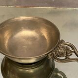 Regency style pewter bowl cup with handle