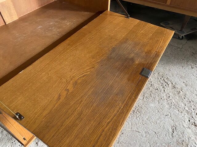 Scandinavian office secretary in vintage teak 50s