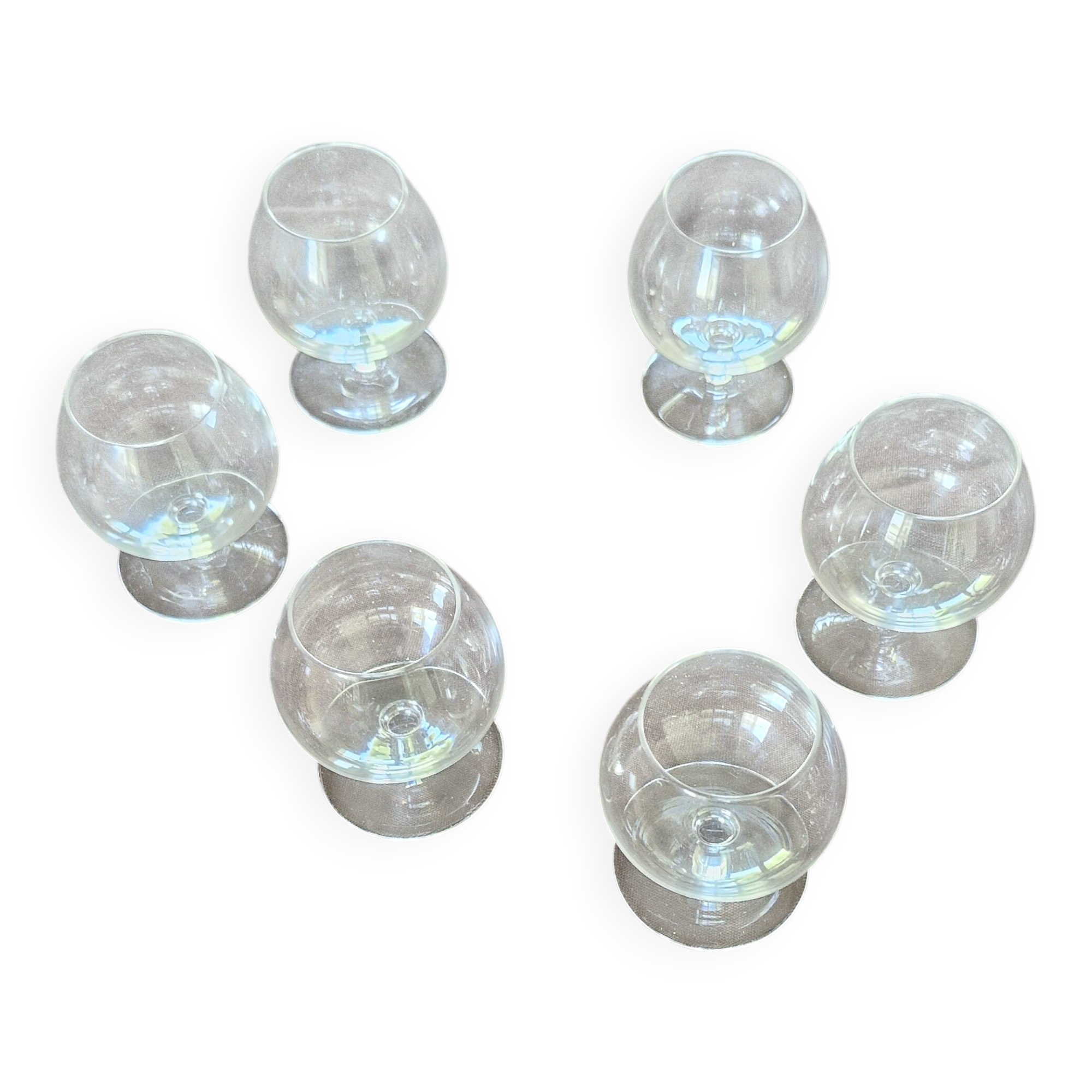 Box of 6 crystal cognac glasses from sèvres –