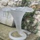 Corolla vase in antique frosted glass