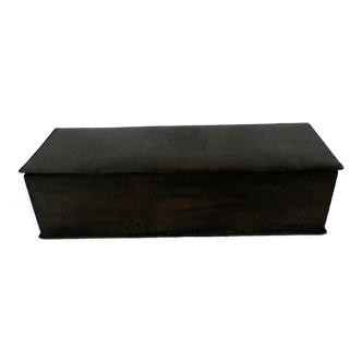 Boite de rangement, en cuir, vintage