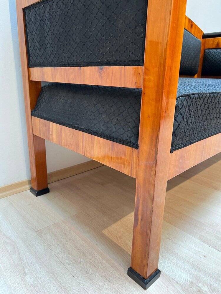 Biedermeier Sofa in Cherry Veneer and Horsehair, South Germany, 1830s