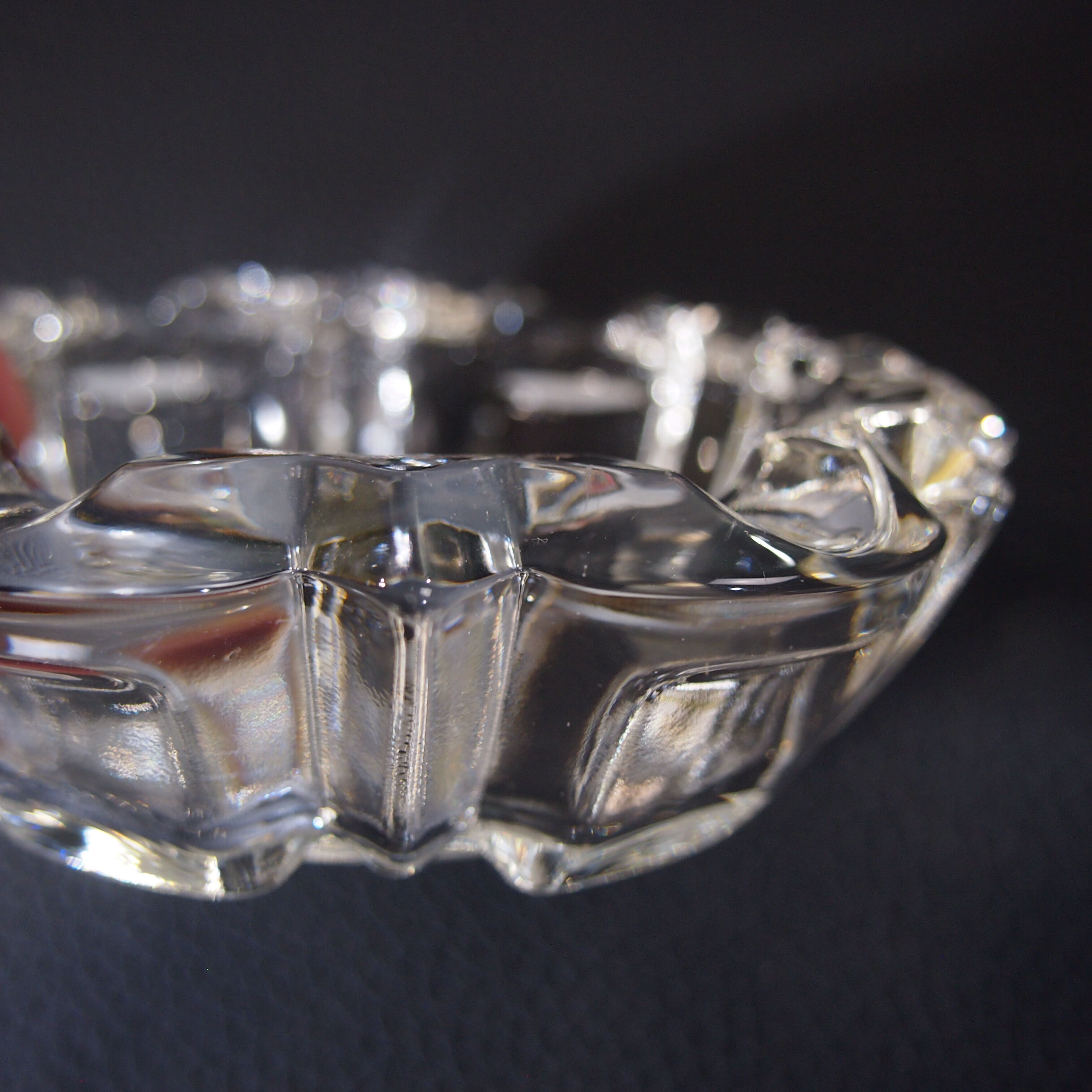 Cendrier en verre cristal