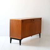 Vintage Scandinavian teak sideboard with black legs, 1950s/60s.