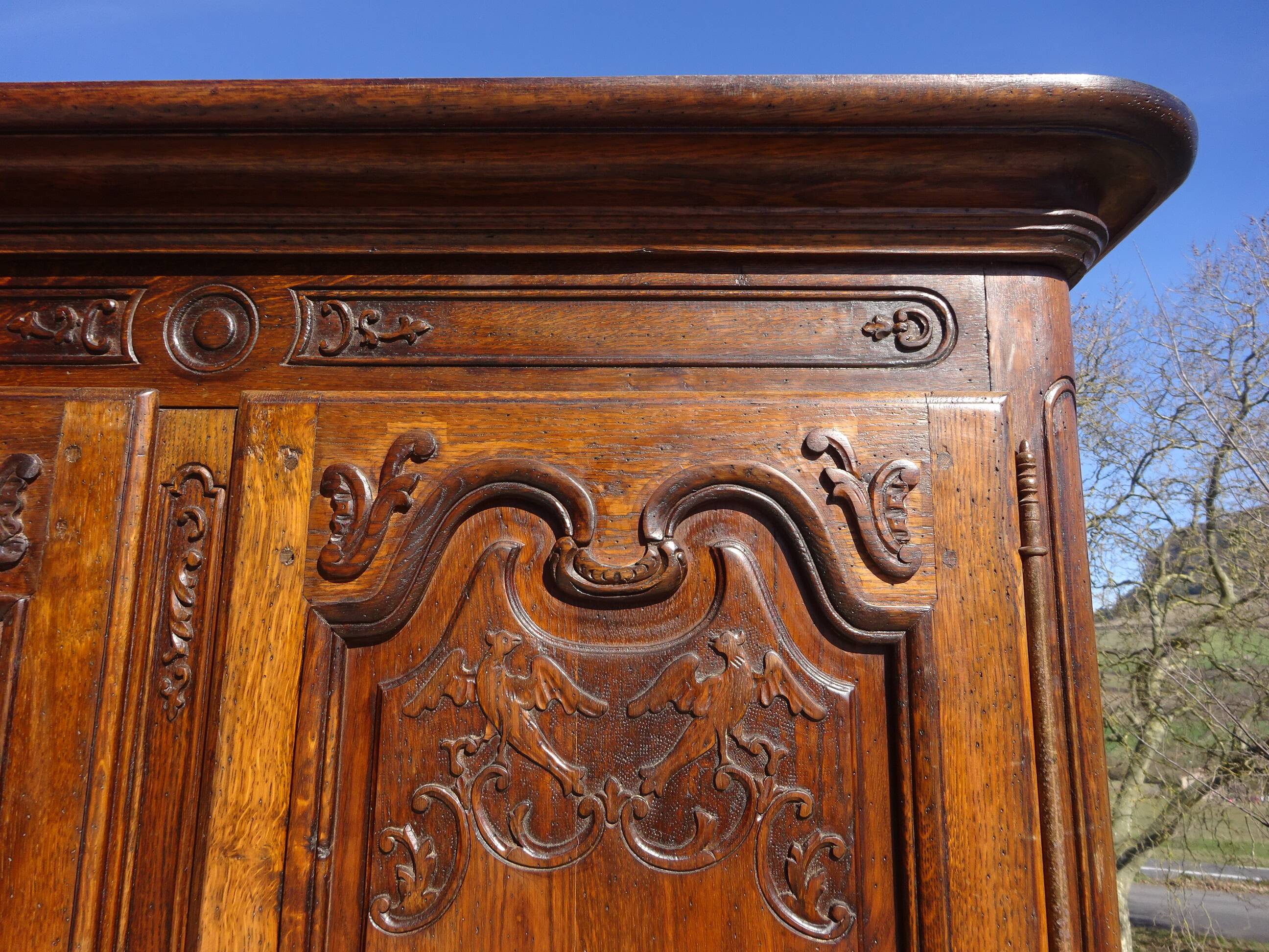 Solid oak wardrobe, Renaissance style