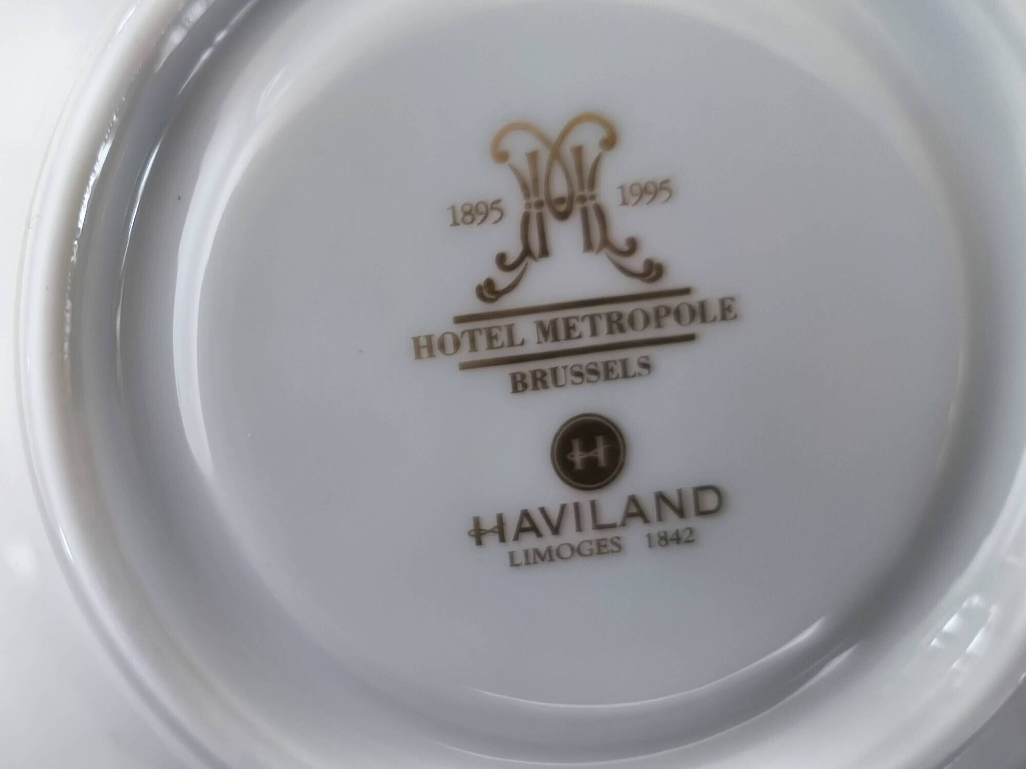 Set of 6 Limoges porcelain espresso cups Hôtel Métropole Brussels