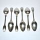 Set of 6 CHRISTOFLE Chinon coffee spoons, 14cm filet model