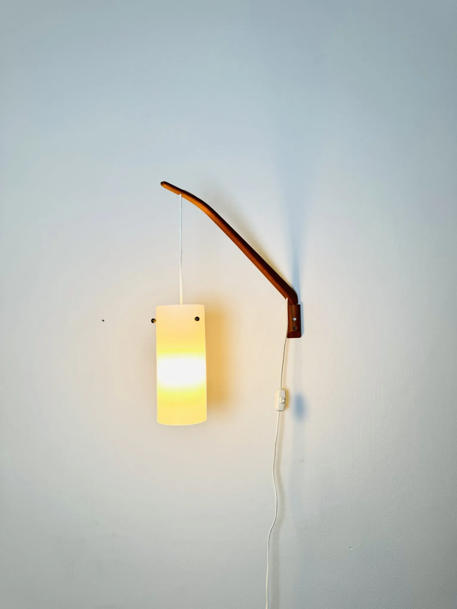 Cylindrical Swing-Arm Wall Lamp By Uno & Östen Kristiansson For Luxus, Sweden, 1960S