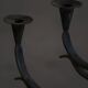 Brutalist Scandinavian candlestick in wrought iron and metal from the mid-20th century.
