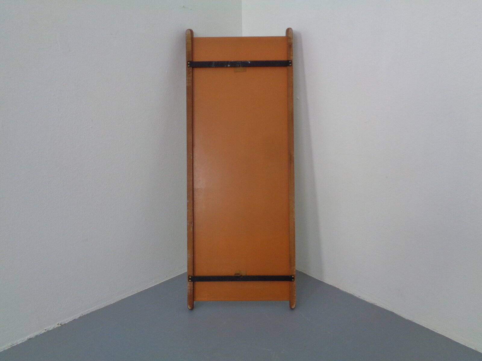 Large teak mirror by Uno & Östen Kristiansson for Luxus, Sweden, 1960s.