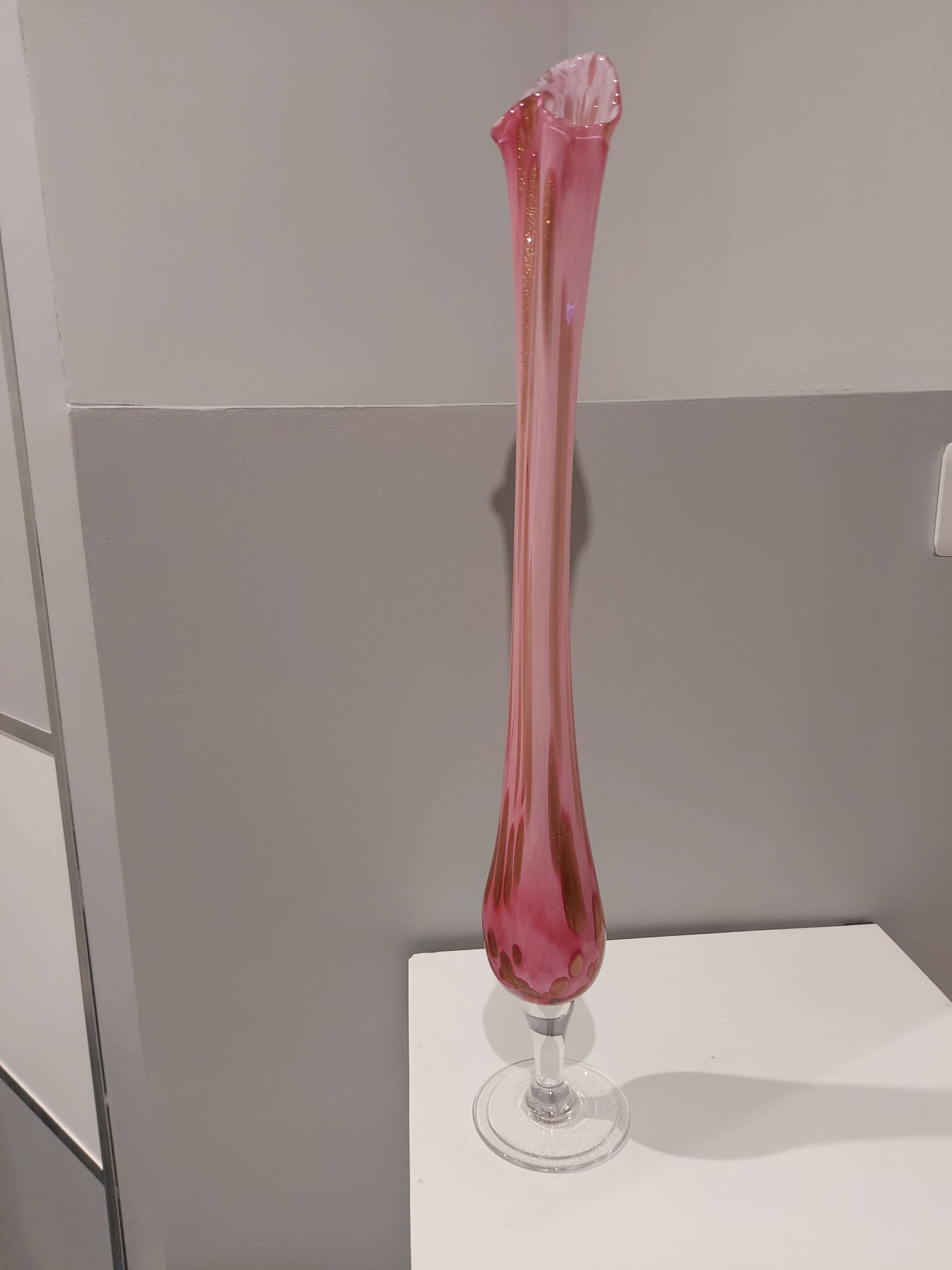 Soliflore in blown glass of art Eze