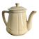 Antique ivory earthenware teapot – Art Deco style – 1930s/50s