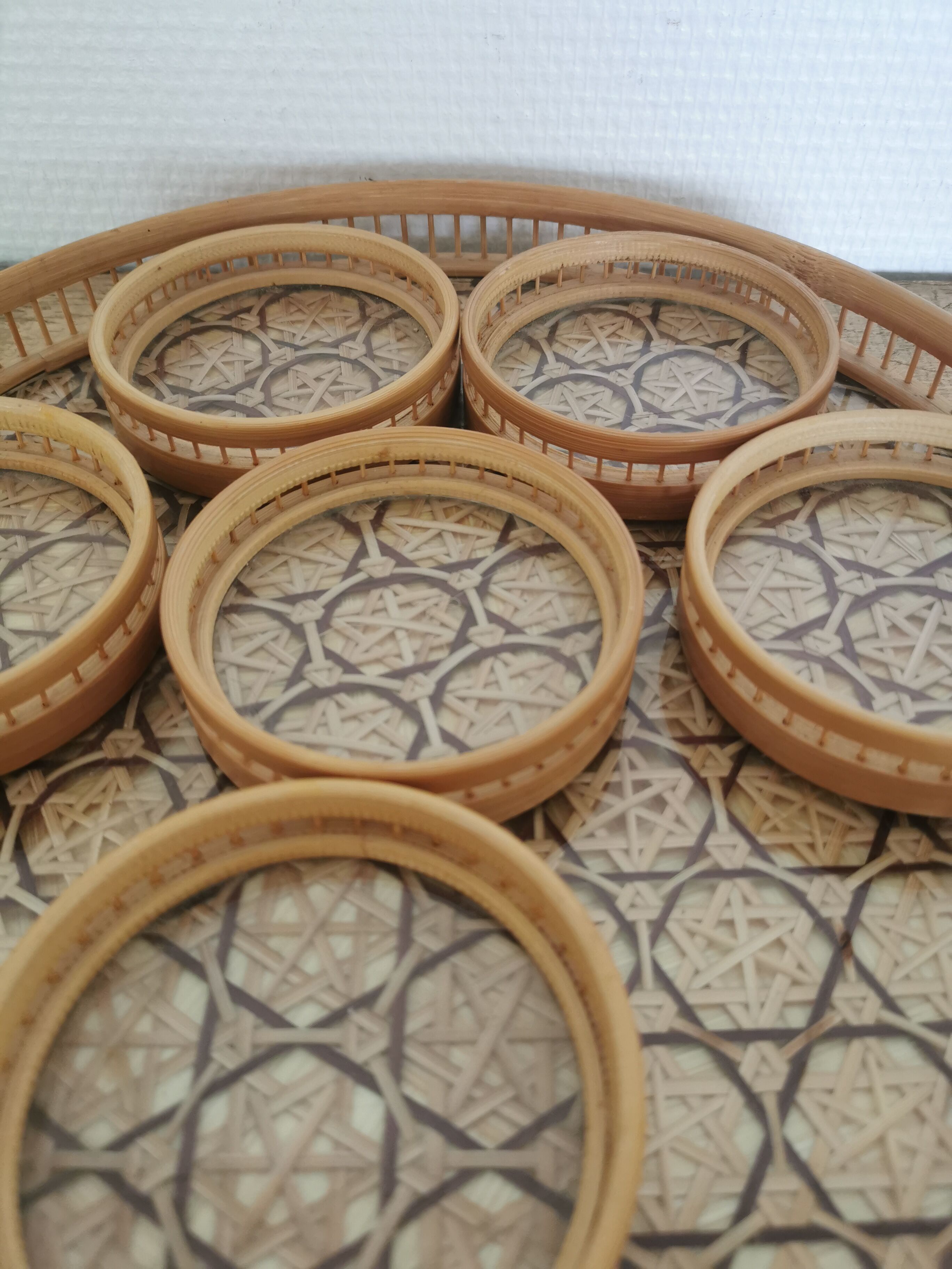 Tray and its 6 vintage sets