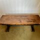 Vintage coffee table in solid wood and wrought iron.