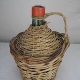 Vintage rattan wicker bottle