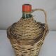 Ancienne bouteille rotin osier déco vintage bottle rattan wicker