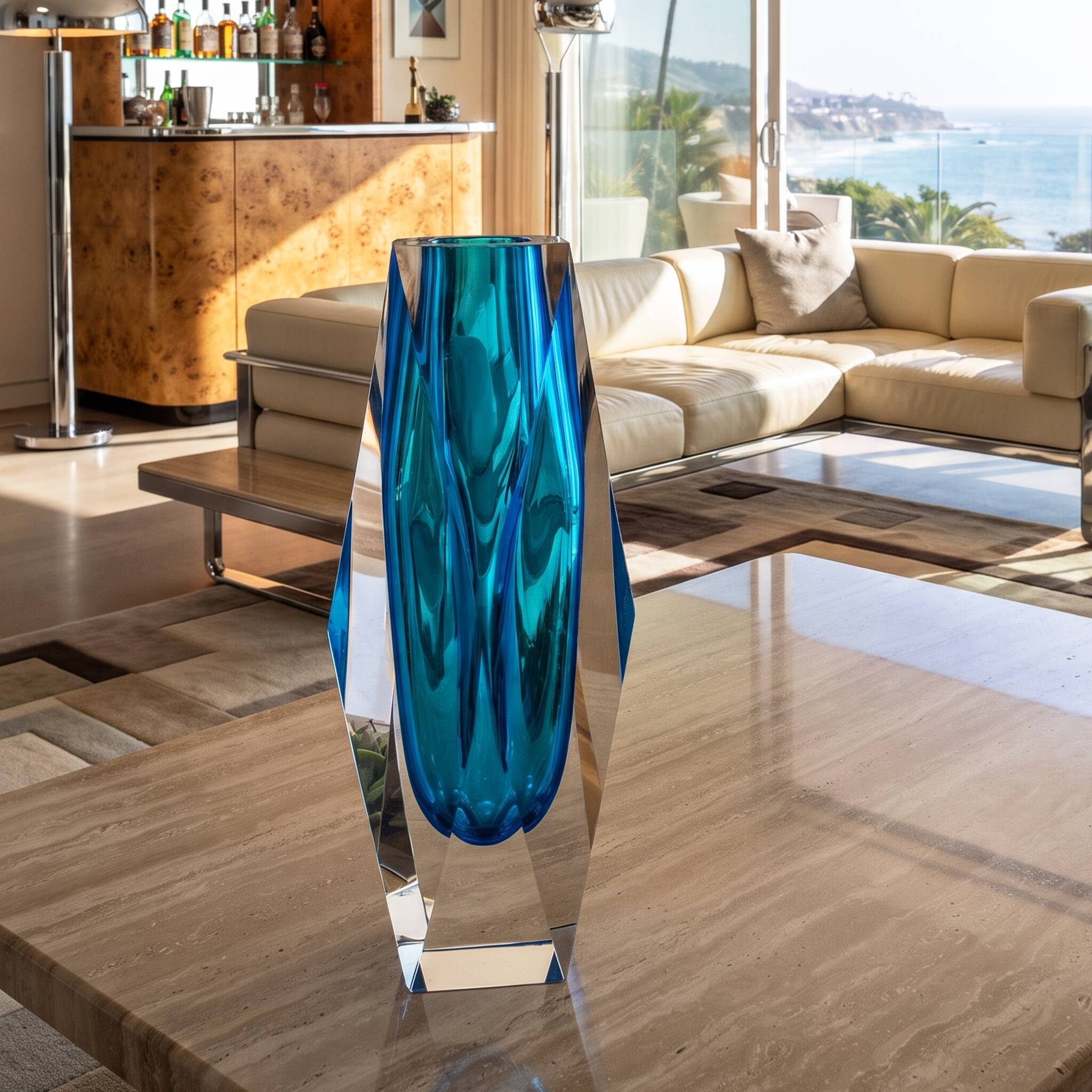 1960s large Flavio Poli for Seguso Murano glass vase — mid-century Italian collectible