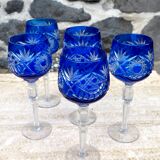 Set of 5 crystal wine glasses from Poland