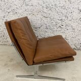 Scandinavian gold leather fireside chair, BO-561 by Preben Fabricius & Jørgen Kastholm