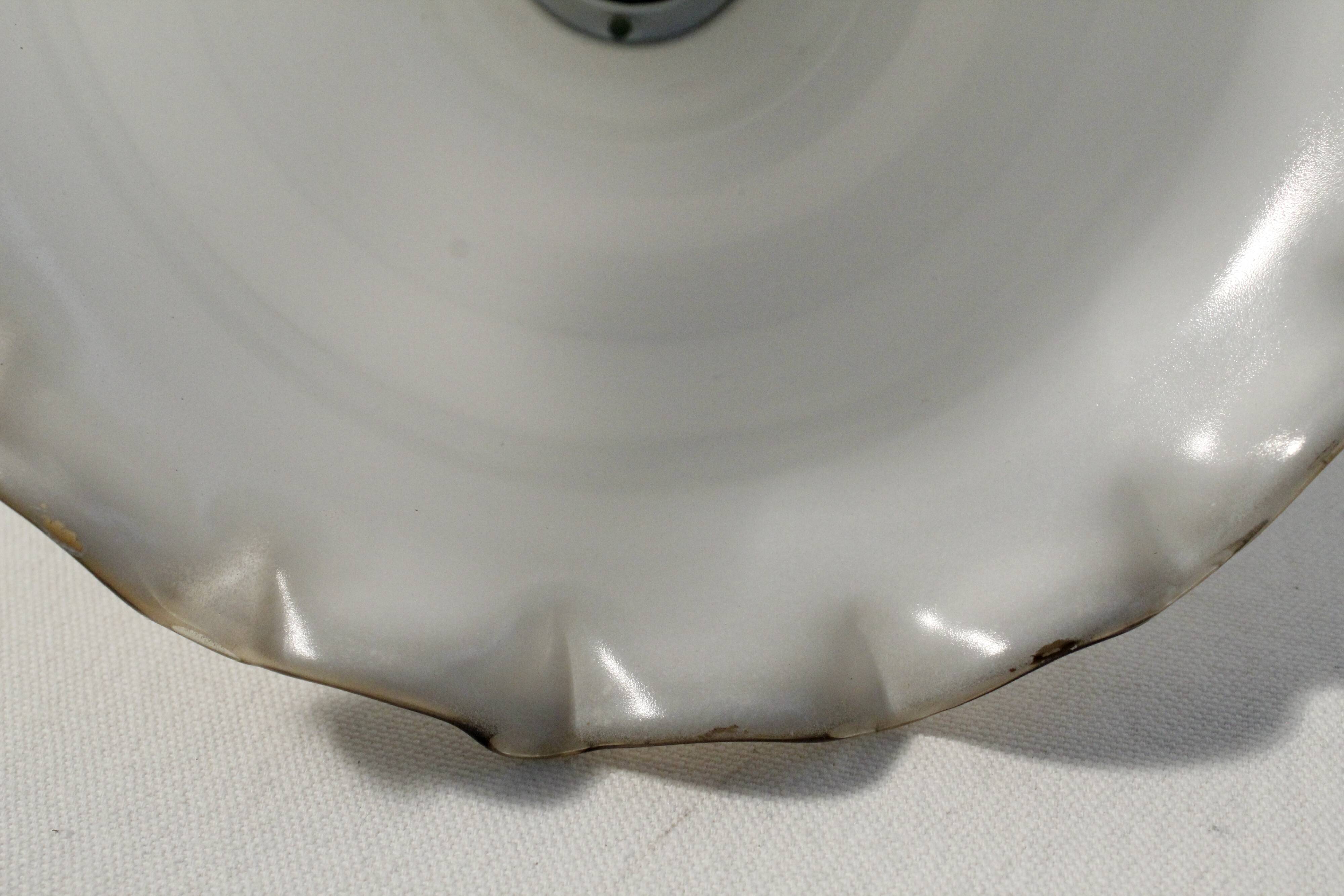 Trio of tulip suspensions in white opaline - electrified to nine