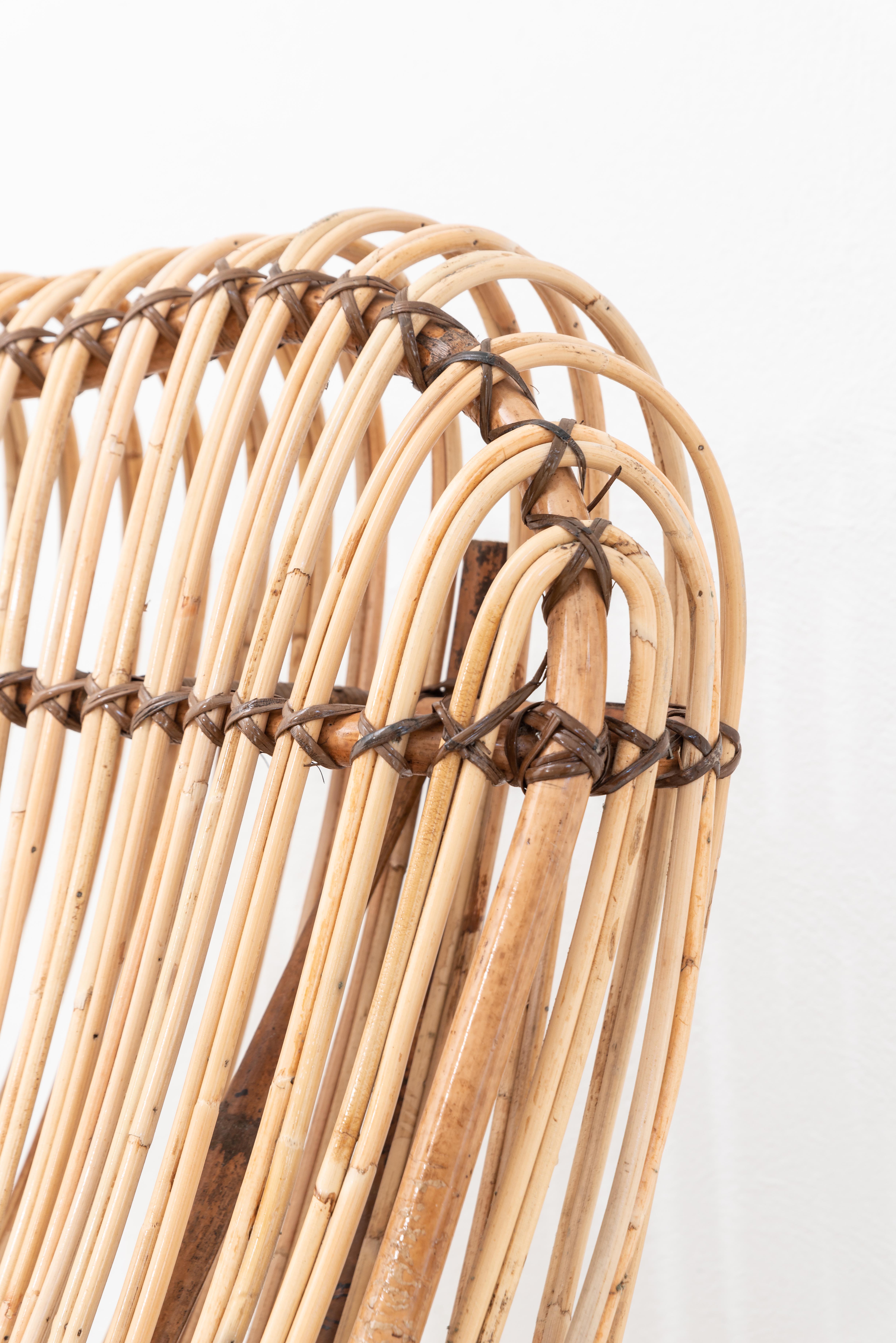 Armchair made of cane and rattan